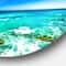 Designart - Seashore with Clear Water and Sky' Disc Seashore Metal Circle Wall Art